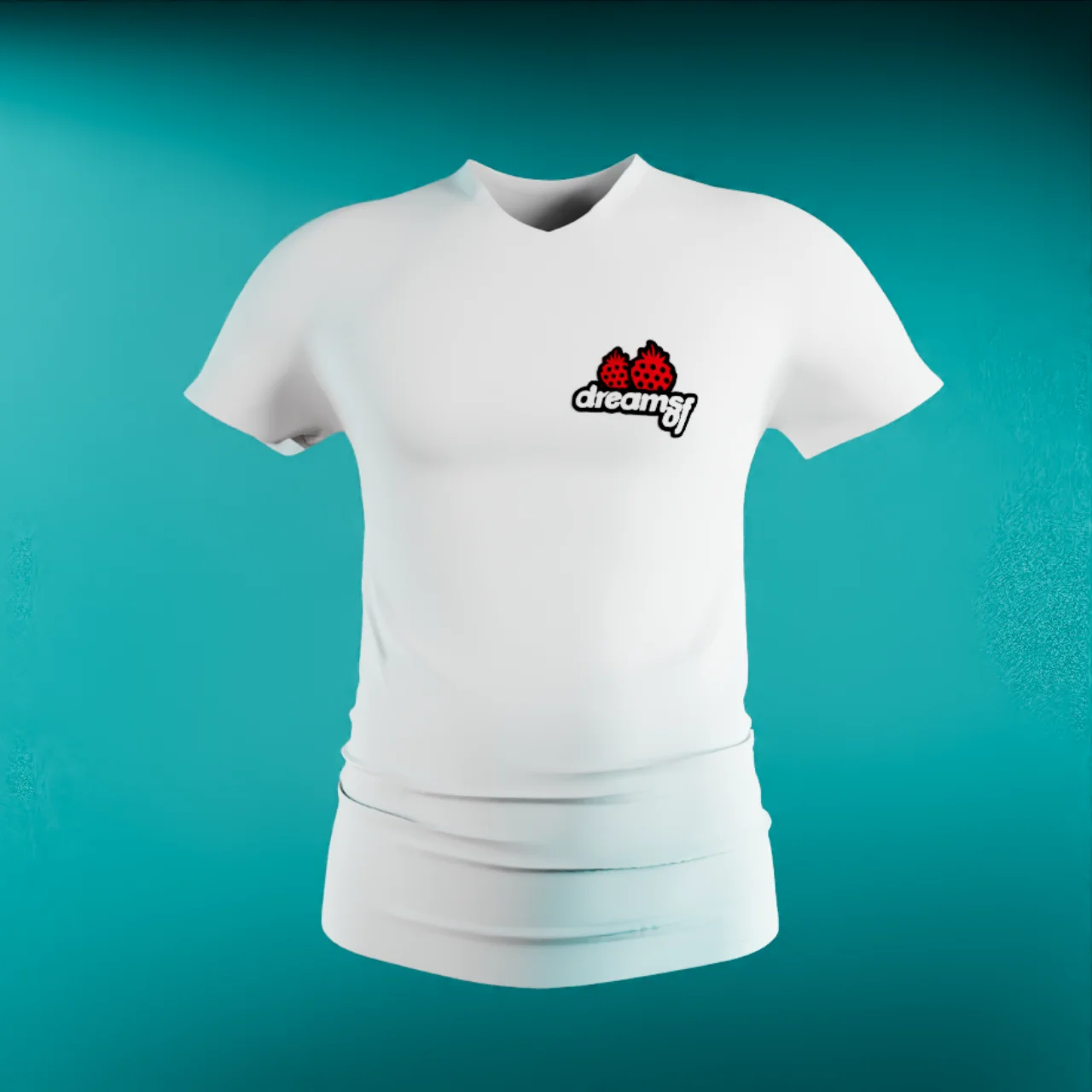 Dreams Of Zucalatina · T-Shirt Branca · Gola em V