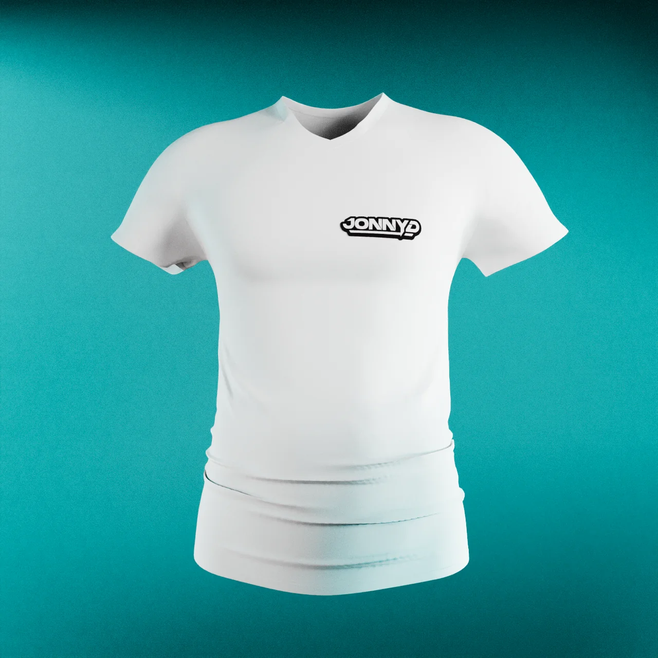 JONNY D · T-Shirt Branca · Gola em V